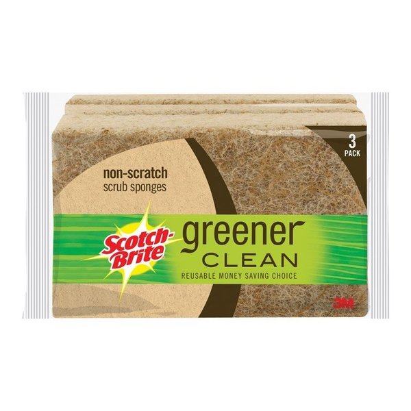 Scotch -Brite Greener Clean Non-Scratch Scrubber Sponge For Multi-Purpose 4.5 in. L 3 pk 97033